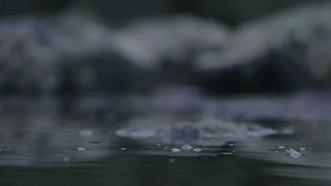 Object falling in the water Stock Footage 132858763