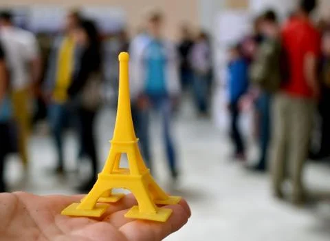 Object in the form of a boot printed on a 3d printer and covered with enamel Stock Photos