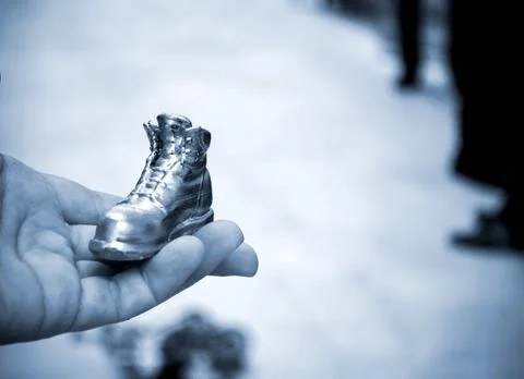 Object in the form of a boot printed on a 3d printer and covered with enamel Stock Photos