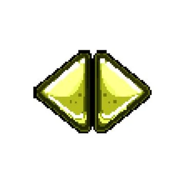 Object glass button pixel art vector illustration Stock Illustration