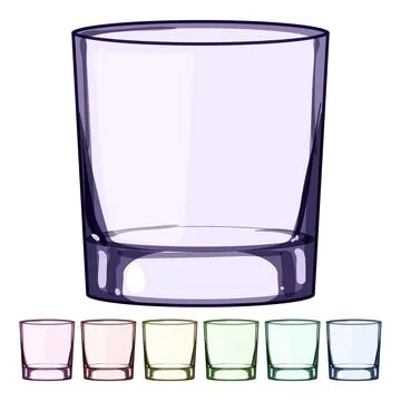 Object glass cup cartoon vector graphic Stock Illustration