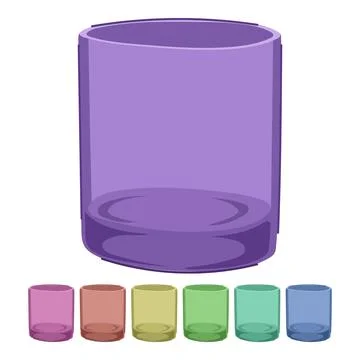 Object glass cup vector cartoon graphic Stock Illustration