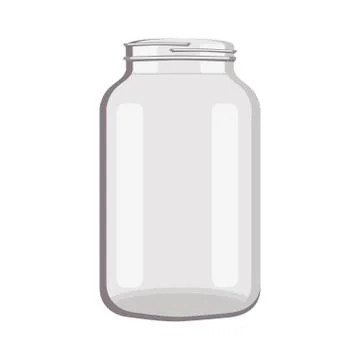 Object glass jar empty Stock Illustration