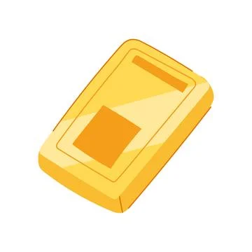 Object gold bar cartoon vector illustration Stock Illustration