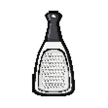 Object grater cooking pixel art vector illustration Illustration