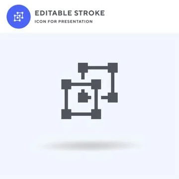 Object icon vector, filled flat sign, solid pictogram isolated on white, logo Stock Illustration
