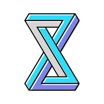 Object impossible geometric shape color icon vector illustration Illustrazione stock
