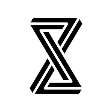 Object impossible geometric shape glyph icon vector illustration Stock Illustration