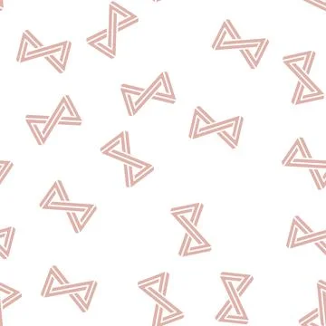 Object impossible geometric shape glyph seamless pattern Stock Illustration