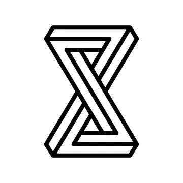 Object impossible geometric shape line icon vector illustration Stock Illustration