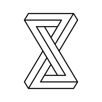 Object impossible geometric shape line icon vector illustration Illustrazione stock