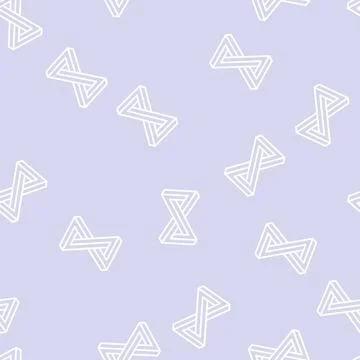 Object impossible geometric shape line seamless pattern Stock Illustration