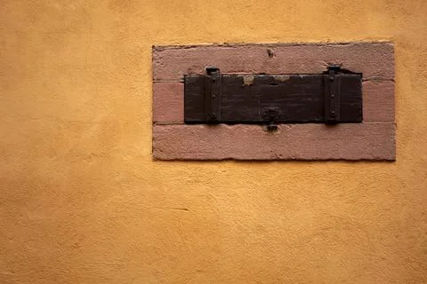 Object on the isolated yellow wall background Stock Photos