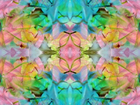 An object in a kaleidoscope Stock Photos