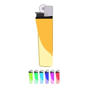 Object lighter fire vector cartoon graphic Stock Illustration