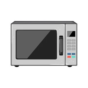 Object microwave kitchen cartoon vector illustration Stock Illustration