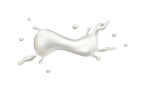 Object milk cream splash Stock Illustration