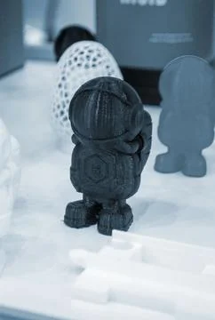 Object model printed 3D printer from molten plastic 3D printer printed prototype Stock Photos