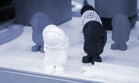 Object model printed on a 3D printer from molten plastic. 3D printer printed Stock Photos