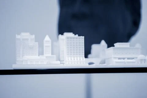 Object model printed on a 3D printer from molten plastic. 3D printer printed Stock Photos