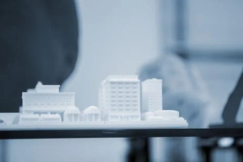 Object model printed on a 3D printer from molten plastic. 3D printer printed Stock Photos