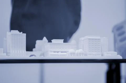 Object model printed on a 3D printer from molten plastic. 3D printer printed Foto stock
