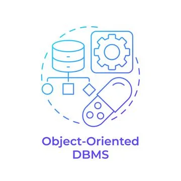 Object oriented dbms blue gradient concept icon Stock-Illustration