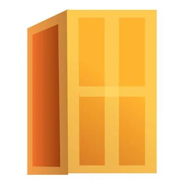 Object parcel box icon, cartoon style Illustrazione stock