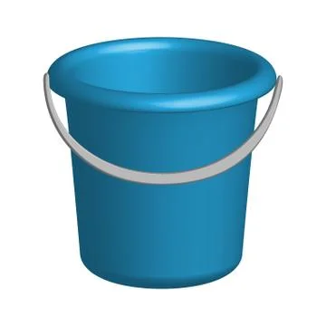 Object plastic bucket in 3D Stock Illustration