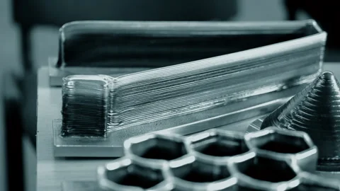 Object printed by 3D printer from metal. Additive manufacturing solution Stock Footage 287709130