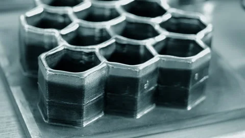 Object printed by 3D printer from metal. Additive manufacturing solution Stock Footage 287713816