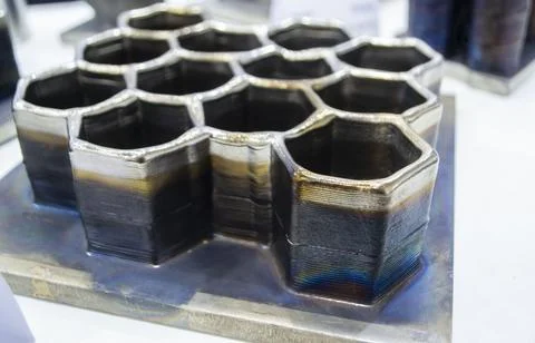 Object printed by 3D printer from metal. Additive manufacturing solution Stock Photos