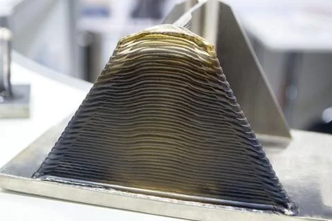 Object printed by 3D printer from metal. Additive manufacturing solution Stock Photos