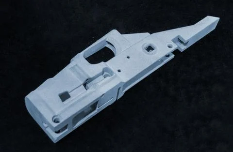 Object printed 3D printer Model created laser selective sintering metal powder Stock Photos