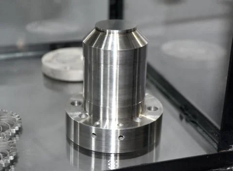 Object printed on metal 3d printer close-up. Stock Photos