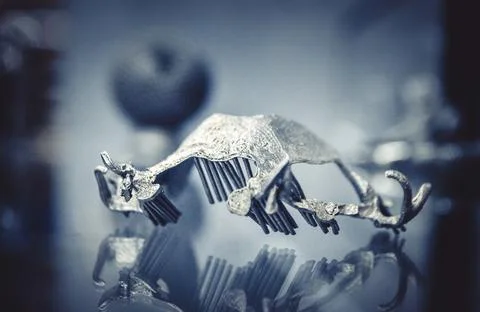 Object printed on metal 3d printer close-up Stock Photos