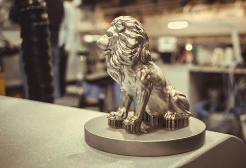 Object printed on metal 3d printer close-up. Stock Photos