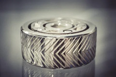 Object printed on metal 3d printer close-up Foto stock
