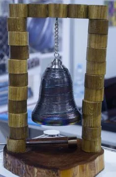 Object printing 3D printer melting metal thread Model bell printed 3D printer Stock Photos