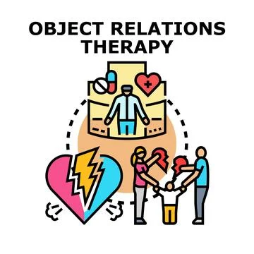 Object relations therapy concept for psychological treatment Illustrazione stock
