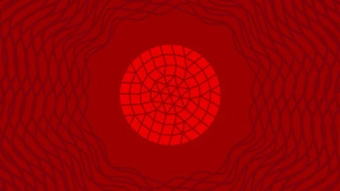 Object rotates in the center, increases and then reduces the size within a frame Video stock 118574268