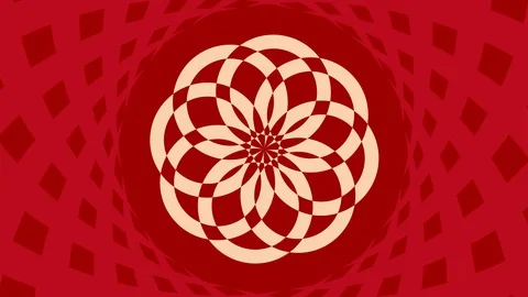 Object rotates in the center, increases and then reduces the size within a frame Video stock 118804193