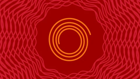 Object rotates in the center, increases and then reduces the size within a frame Video stock 119281089