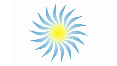 Object of rotation, fylfot, openwork mandala in yellow and blue tones. 스톡 동영상 154431499