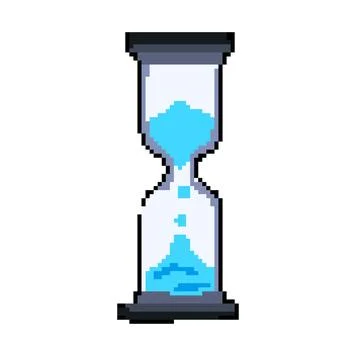 Object sandglass pixel art vector illustration Illustrazione stock