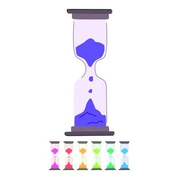 Object sandglass vector cartoon graphic Stock Illustration