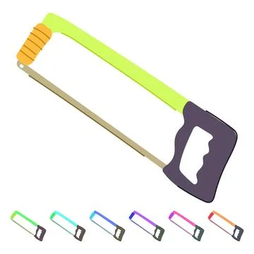 Object saw hand vector cartoon graphic Stock-Illustration