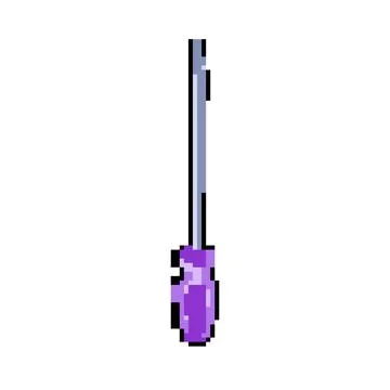 Object screwdriver pixel art vector illustration Stock Illustration