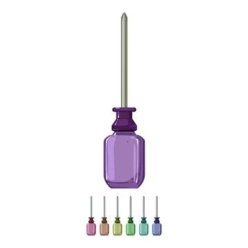 Object screwdriver tool cartoon vector graphic Stock Illustration