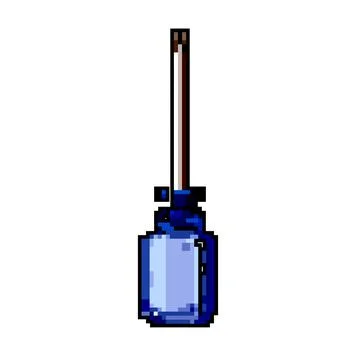 Object screwdriver tool game pixel art vector illustration Ilustração Stock
